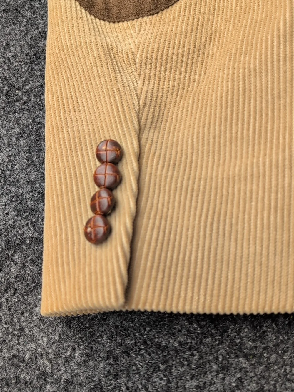 Ralph Lauren Blazer Mens 40 Brown Corduroy Suede Elbow Patches Sport Coat Jacket